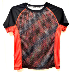 JK TECH Moisture Wicking Tee Boys Medium Black and Orange Short Sleeves